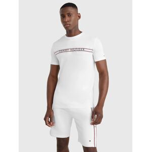Tommy Hilfiger pánské bílé tričko Print - XL (YBR)